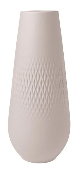 Collier Beige porcelánová váza Carré, 26 cm