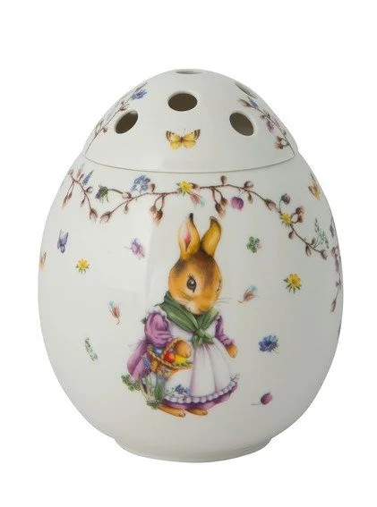 Spring Fantasy váza ve tvaru vejce zaječice babička Emma, 21 cm