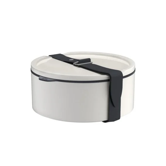 Like To Go & To Stay svačinový a obědový box, Ø 13 cm, bílý, 0,37 l