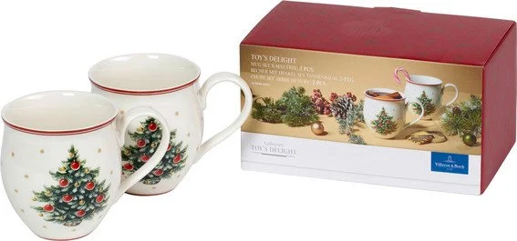 Toy´s Delight sada 2 hrnků, vánoční stromek, 0,34 l