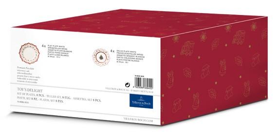 V&B Toy's Delight Set talířů 8ks (4 x jídelní talíř bílý, 4x snídaňový talíř bílý)