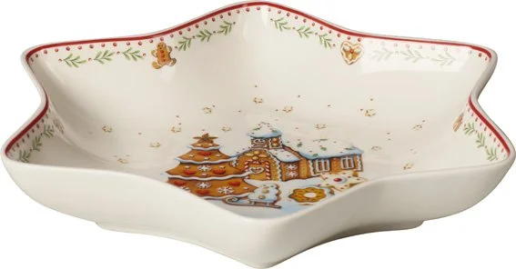 Winter Bakery Delight mísa ve tvaru hvězdy, vesnice, 24,5 cm