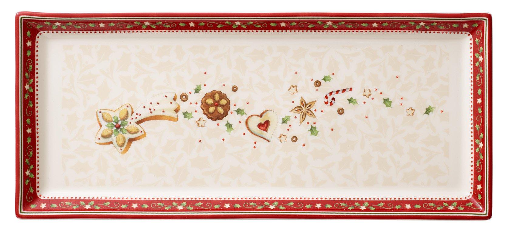 Winter Bakery Delight hranatý koláčový podnos, 39 x 17 cm