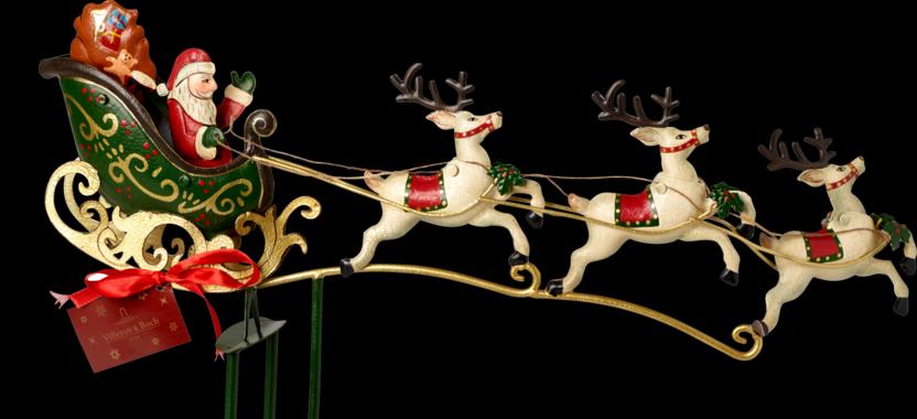 V&B WintCollageAcc Dekorace sáně se soby