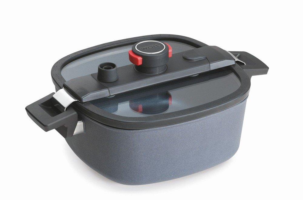 WOLL Diamond Active Lite IND tlakový kastrol, hranatý, 26x26x10,5 cm/5,5l