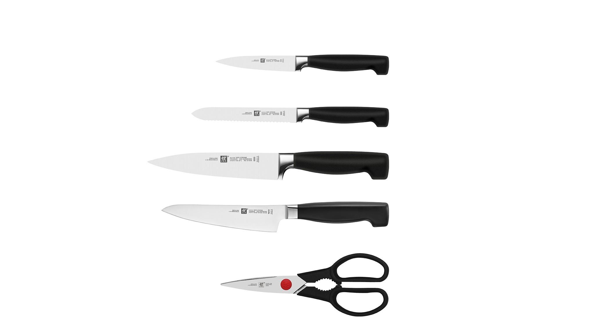 Zwilling Four Star blok s noži 6 ks černý