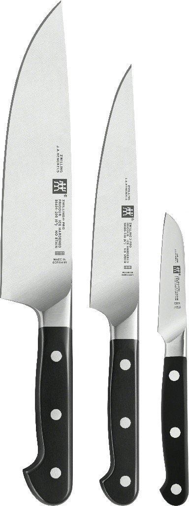 Zwilling Pro set nožů 3 ks nůž na zeleninu 9 cm, plátkovací 16 cm, kuchařský 20 cm