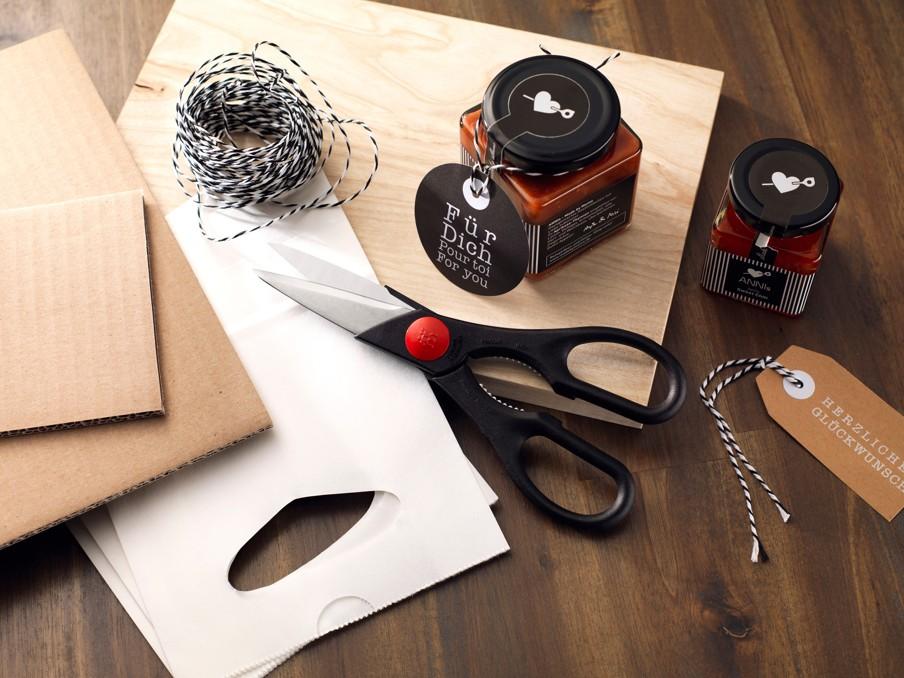 Multifunkční kuchyňské nůžky TWIN, 20 cm, černé