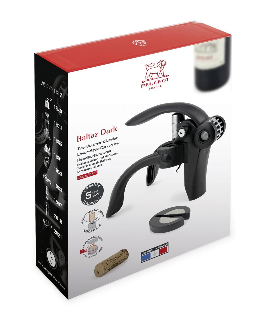 PEUGEOT BALTAZ páková vývrtka černá