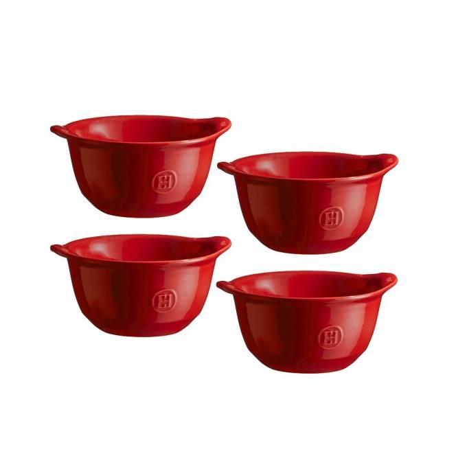 Miska na polévku, zapékací, Ultime, granátová, 4 ks, 0,55 l