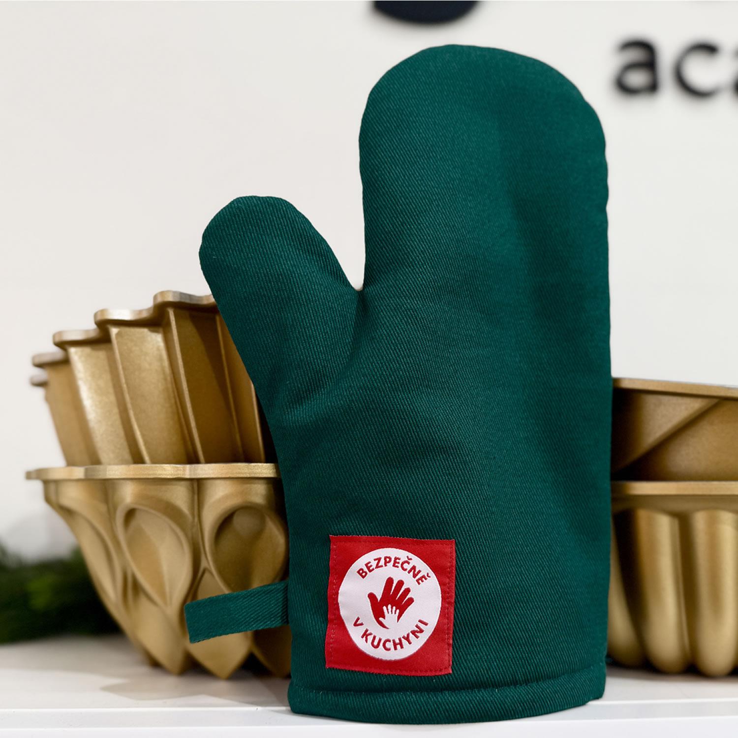 Kuchyňská chňapka Bezpečně v kuchyni, zelená