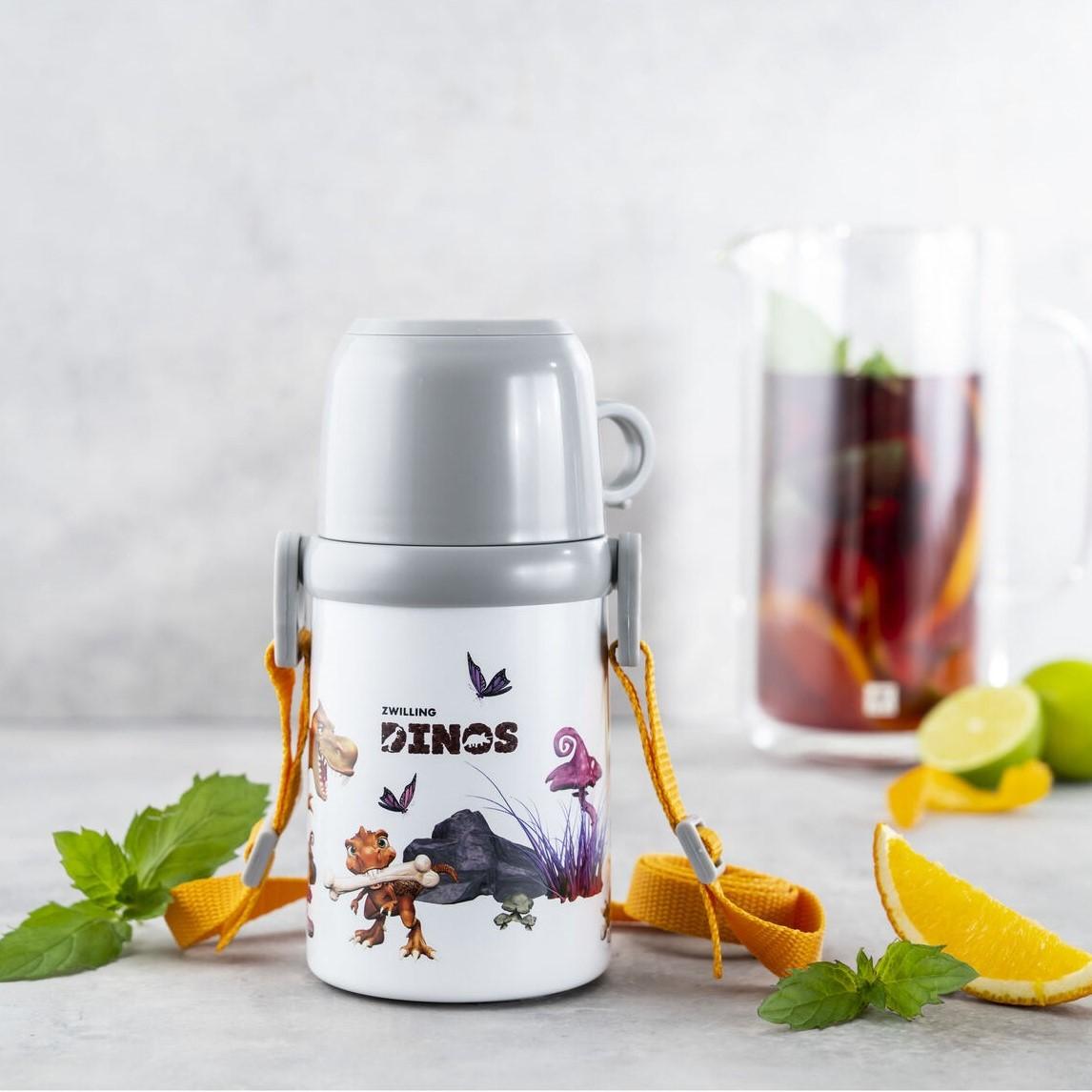 Dětská termoska s hrníčkem Dino, 0,38 l