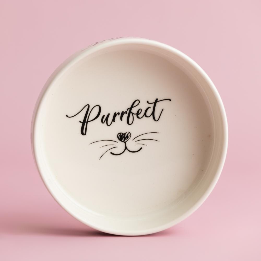 Miska pro kočky Decorated Purrfect, 350 ml