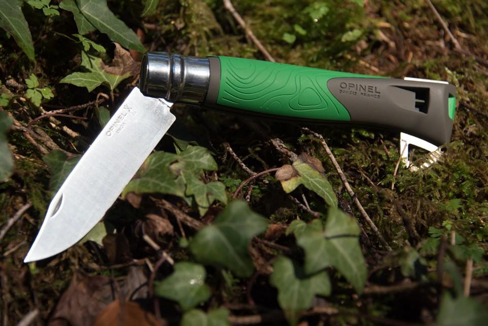 Zavírací nůž VRI N°12 Inox Explore s odstraňovačem klíšťat a pišťalkou, 10 cm, zelená 