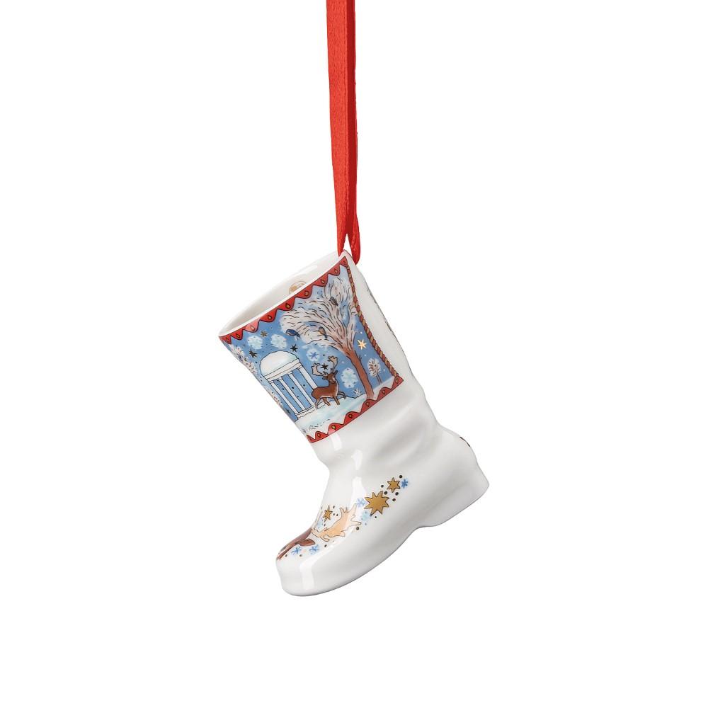 RS Christmas 2022 Porcelánová ozdoba  bota 7,5 cm (EOL)