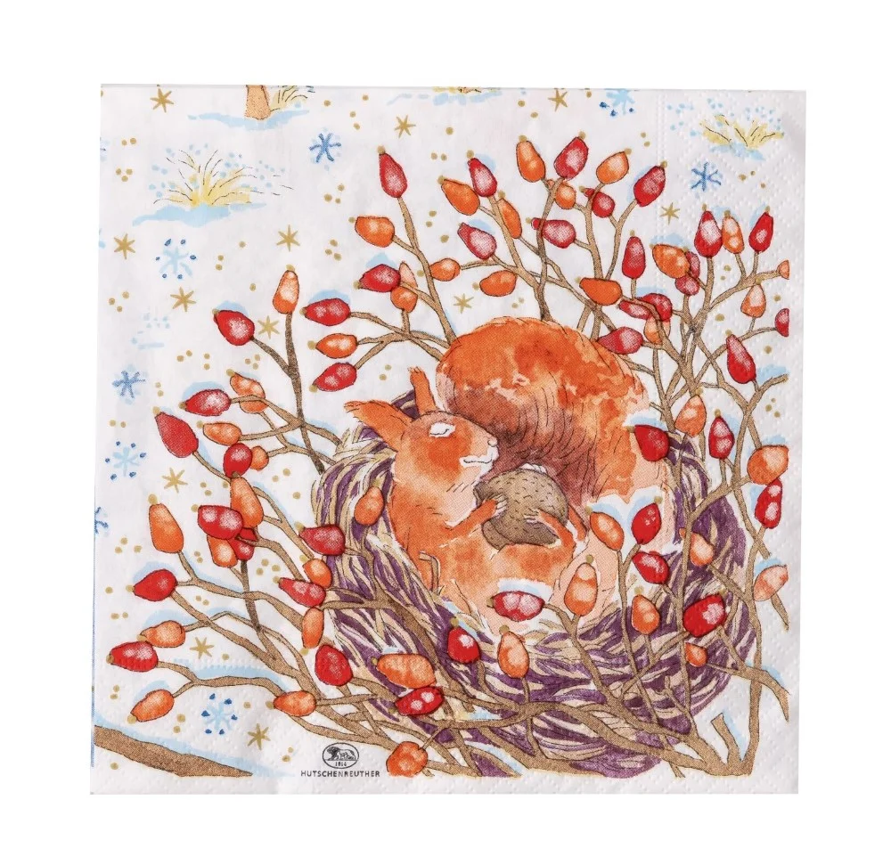 Vánoční ubrousky 33x33 cm, Štědrý večer