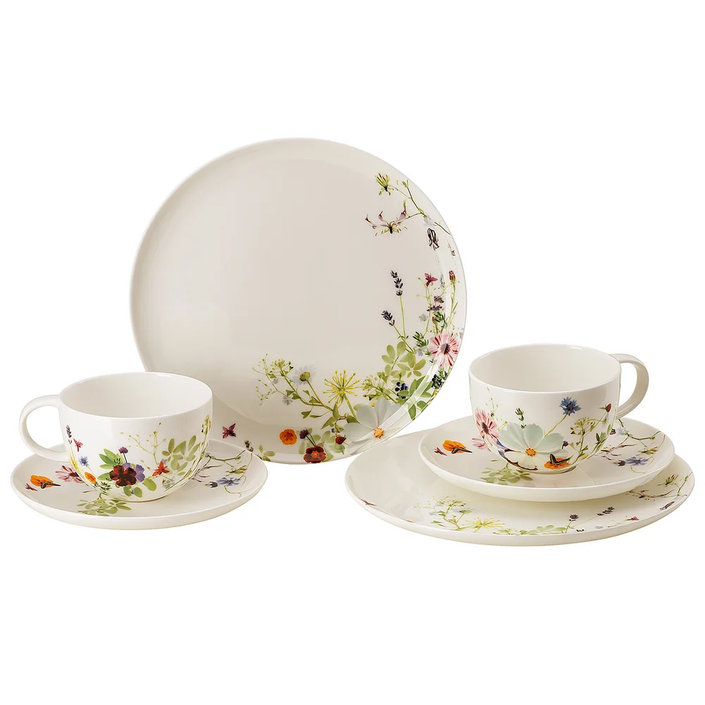 Sada porcelánu Brillance Grand Air kombi šálky/talíře, 6 ks