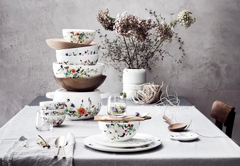 Sada porcelánu Brillance Grand Air hrnky/talíře, 6 ks