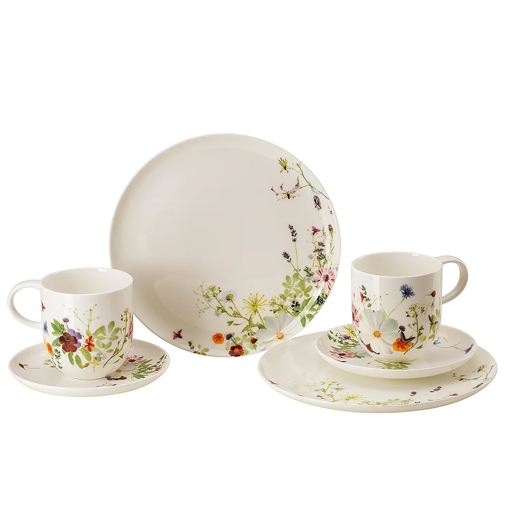 Sada porcelánu Brillance Grand Air hrnky/talíře, 6 ks