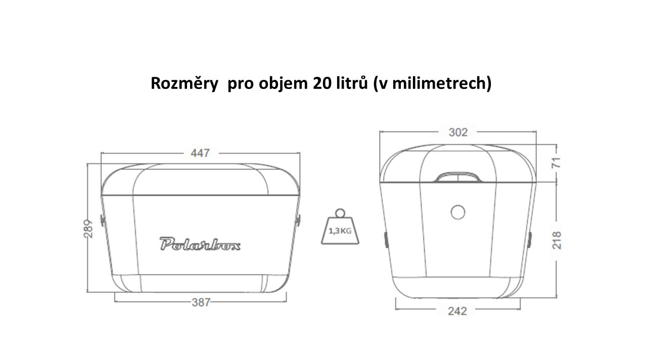 POLARBOX Classic Chladící box 20l starorůžová