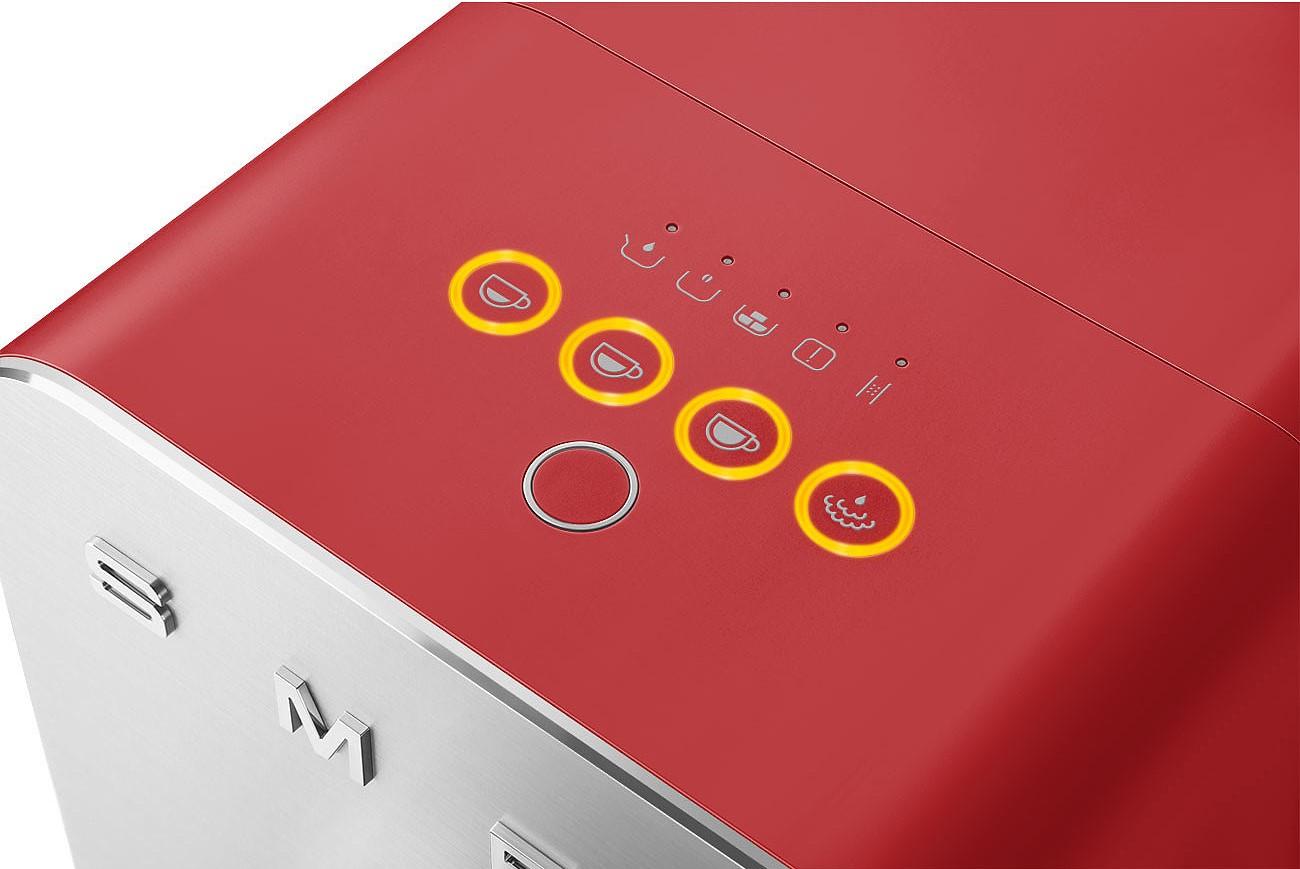Automatický kávovar na espresso / cappucino, červený