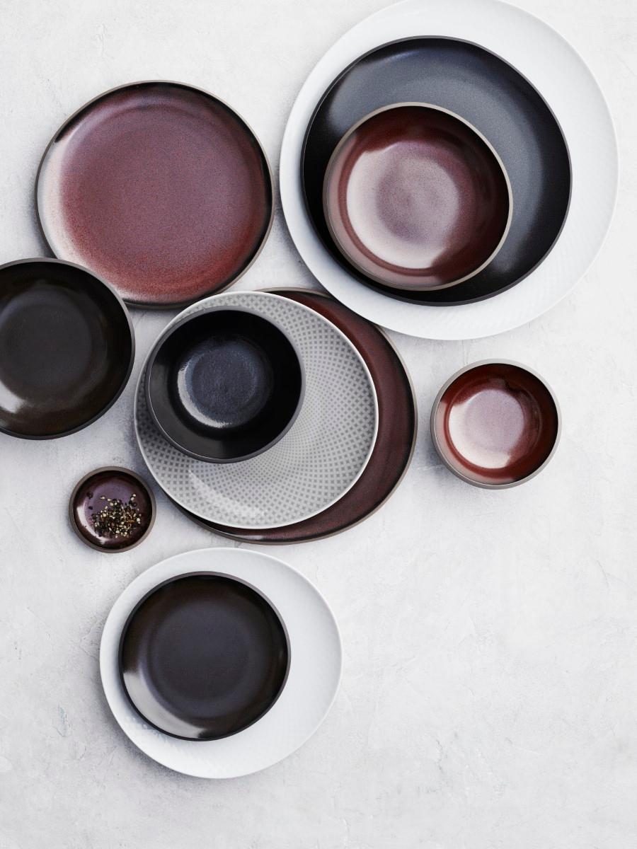 Servírovací talíř Junto Bronze oválný, Ø 25 cm