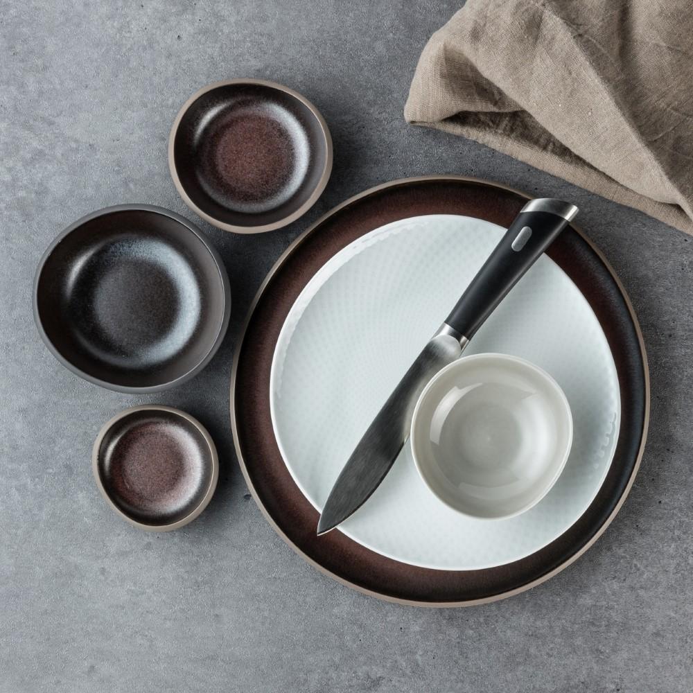 Servírovací talíř Junto Bronze oválný, Ø 28 cm