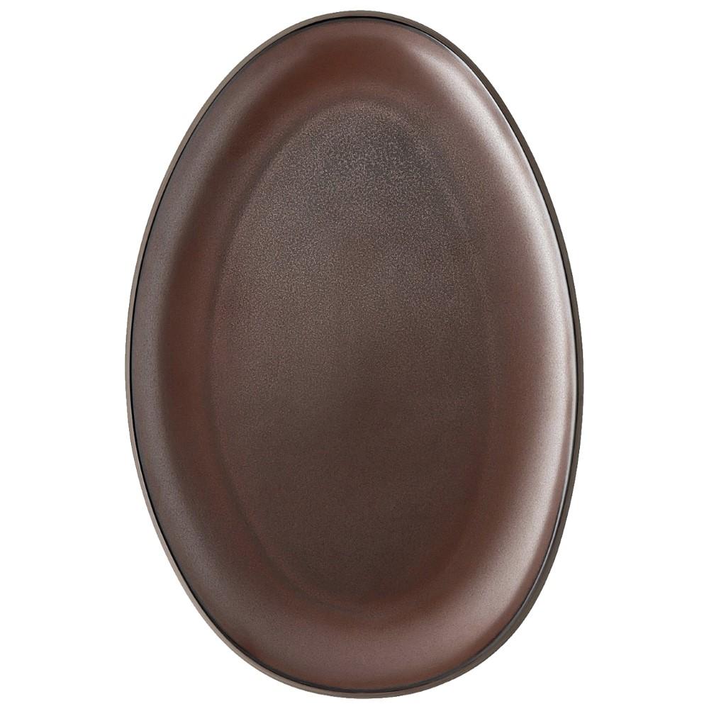 Servírovací talíř Junto Bronze oválný, Ø 33 cm