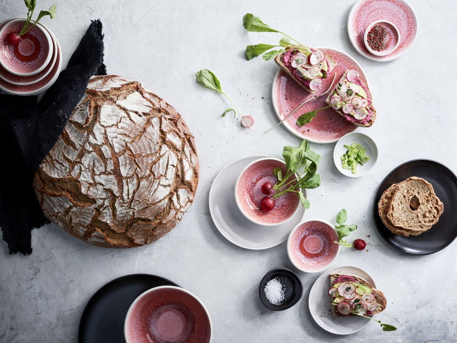 Servírovací talíř Junto Rose Quartz oválný, Ø 28 cm