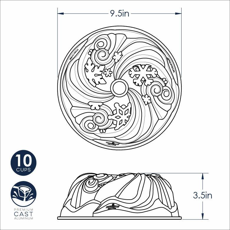 NW forma na bábovku Let it snow 10 cup