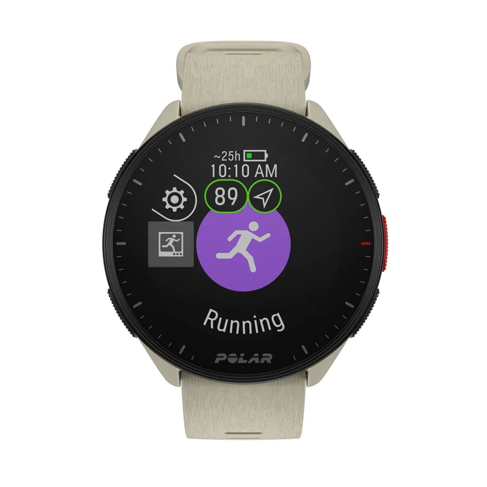 Běžecké hodinky Pacer s GPS, velikost S-L, bílá