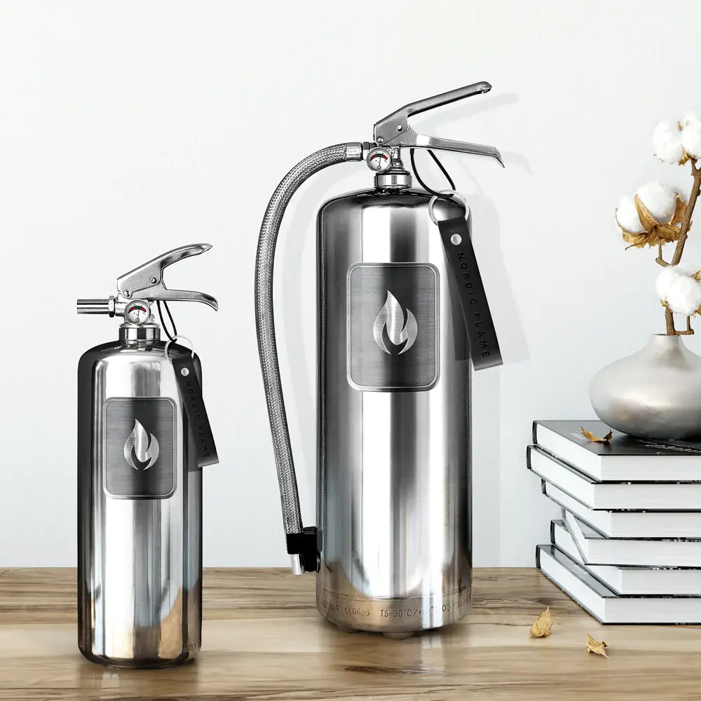 NFL Hasicí přístroj, 6 kg, nerez s koženým popruhem (EOL)