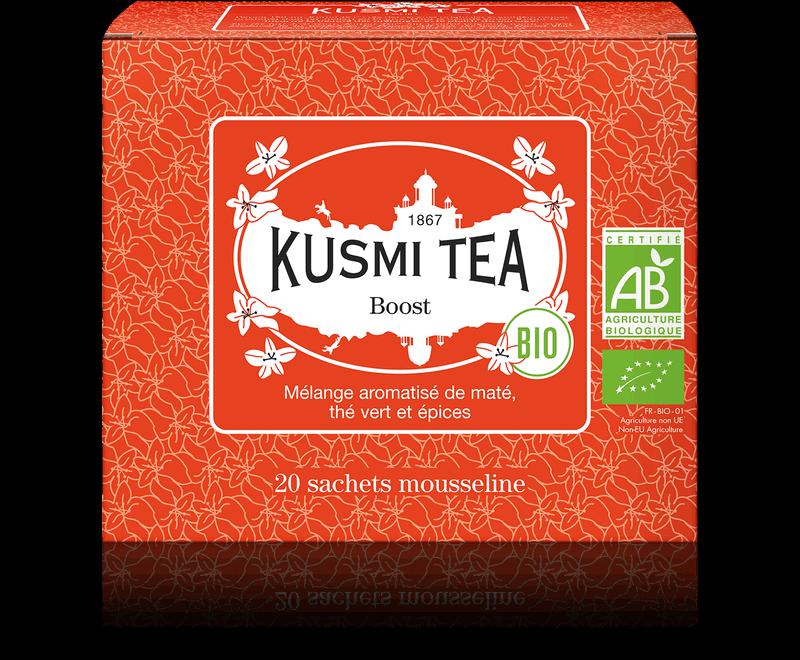 Sypaný bylinný čaj Boost Bio, kovová dóza 100 g