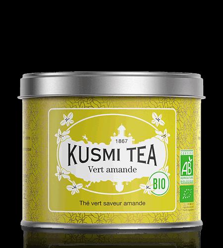 Sypaný zelený čaj Green Almonnd Bio, kovová dóza 100 g