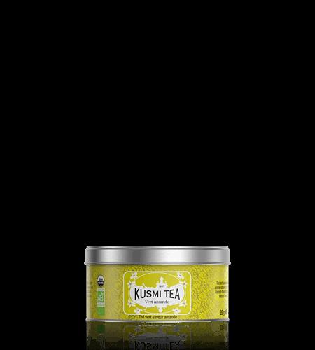 Sypaný zelený čaj Green Almonnd Bio, kovová dóza 100 g