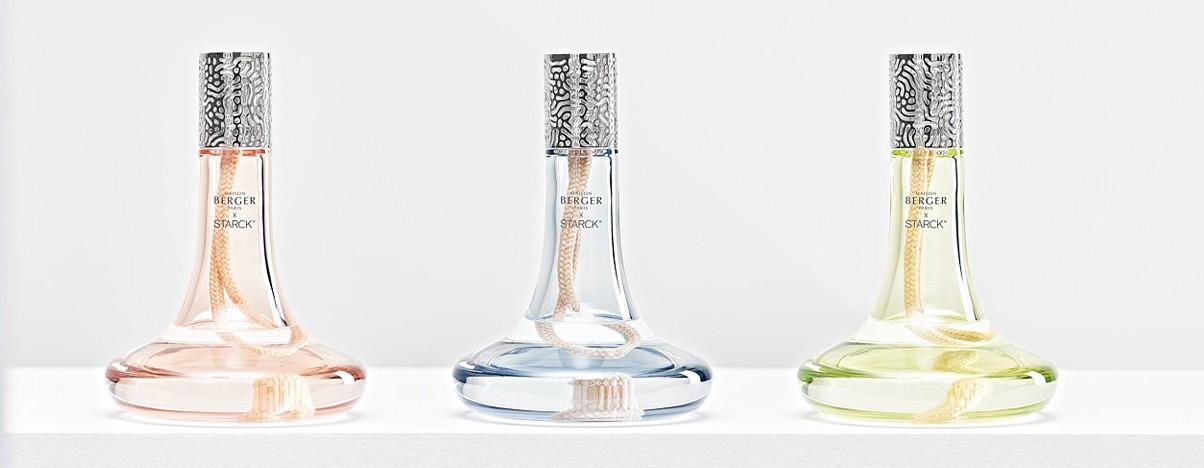 Dárková sada: katalytická lampa Starck, růžová + Peau de Soie, 500 ml