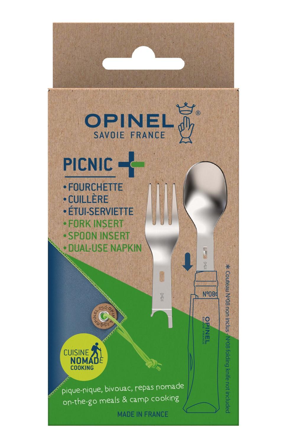 OPINEL PICNIC+ (lžíce,  vidlička, ubrousek - bez nože - vhodné pro nože N°8)