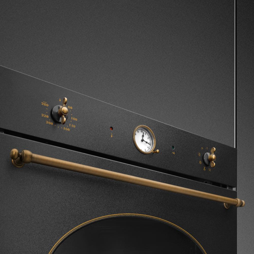 Vestavná trouba řady Coloniale, 60 cm, objem 70 l, SFP805, antracitová