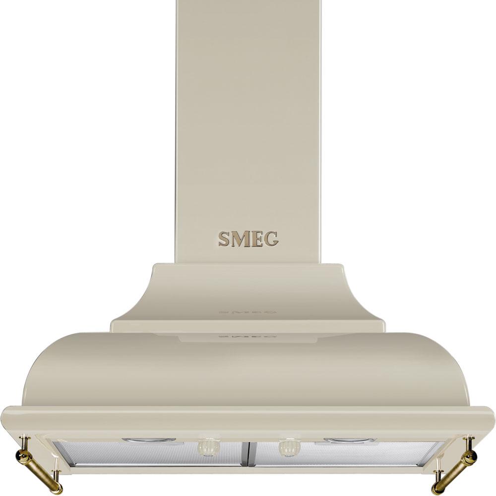 SMEG Komínový odsavač par Cortina, šířka 60 cm, krémová