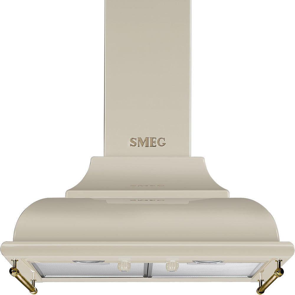 SMEG Komínový odsavač par Cortina, šířka 60 cm, krémová