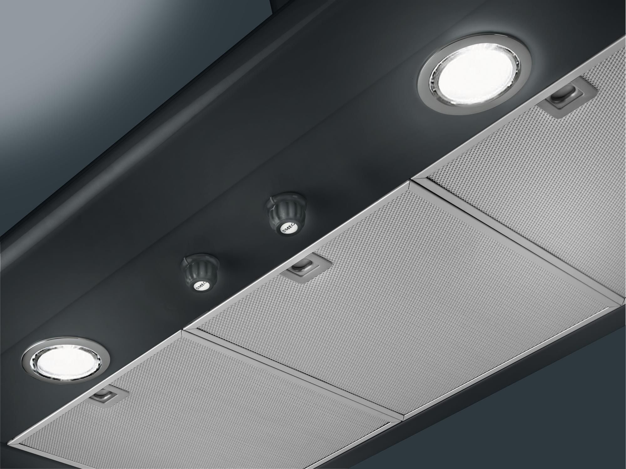 SMEG Komínový odsavač par Cortina, šířka 90 cm, krémová