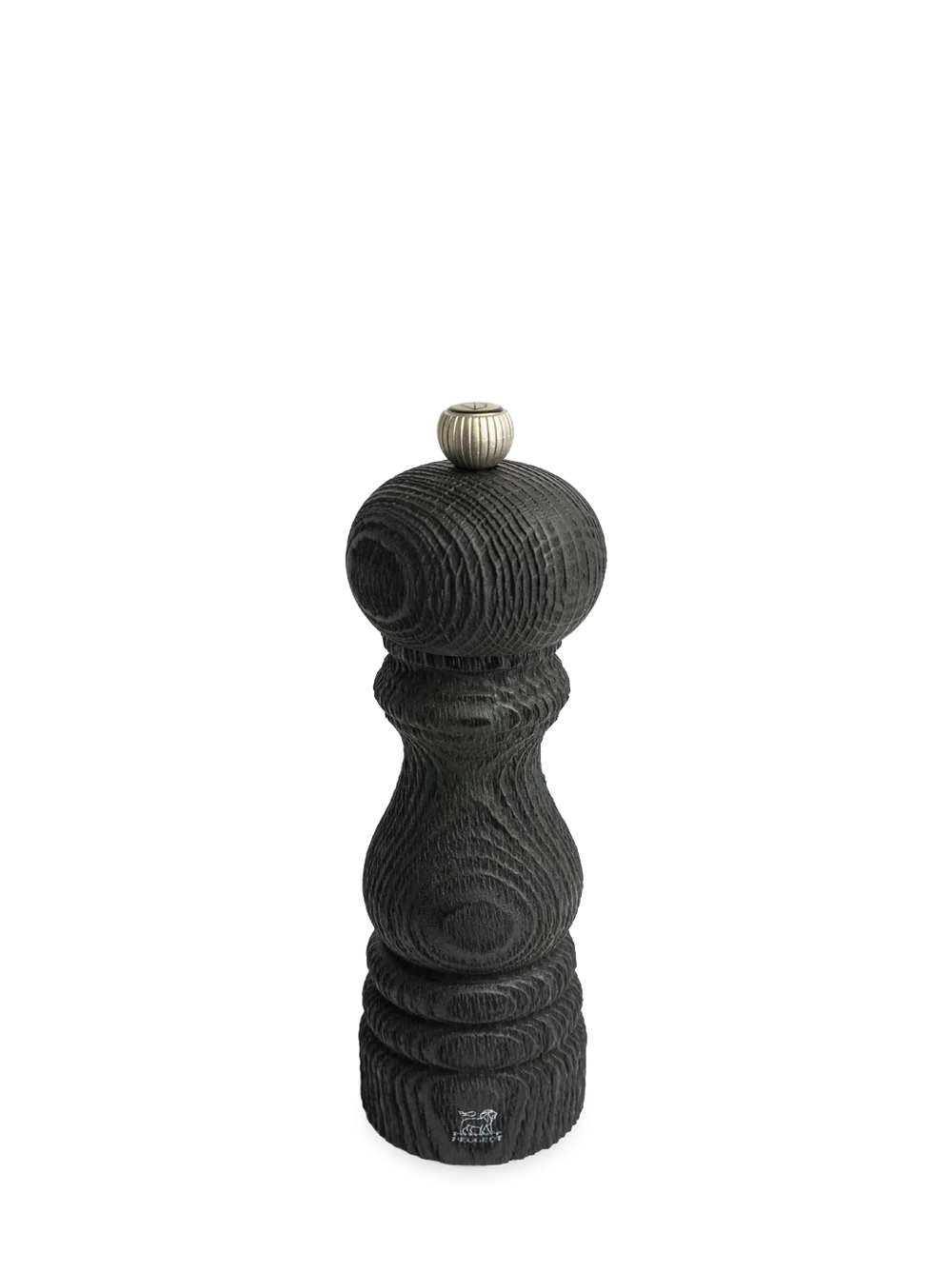 Dřevěný mlýnek na pepř Paris Nature, 18 cm, černý