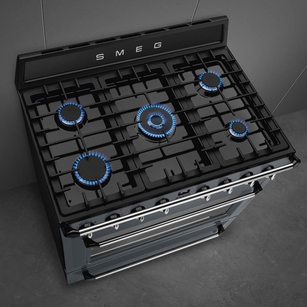 Sporák Victoria s plynovou varnou deskou, 90 x 60 cm, TR90, šedá