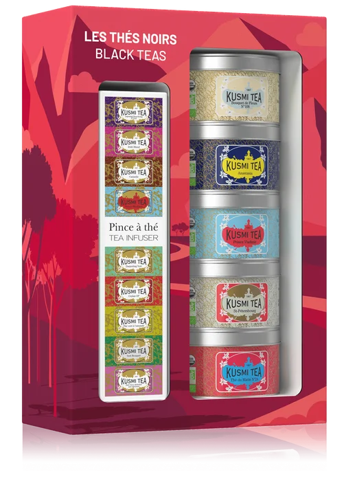 Dárkový set Black teas s čajovým sítkem