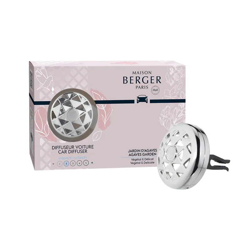 BERGER CAR difuzér do auta Joy s náplní Garden of Agaves/Zahrada agáve stříbrný (EOL)