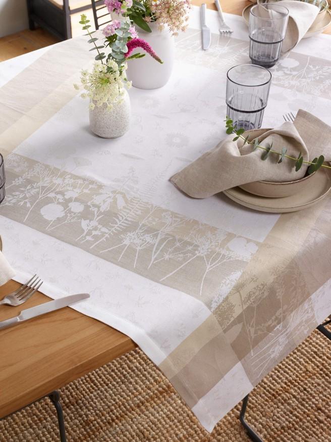 Ubrus Letitia, 150 x 250 cm, beige/white