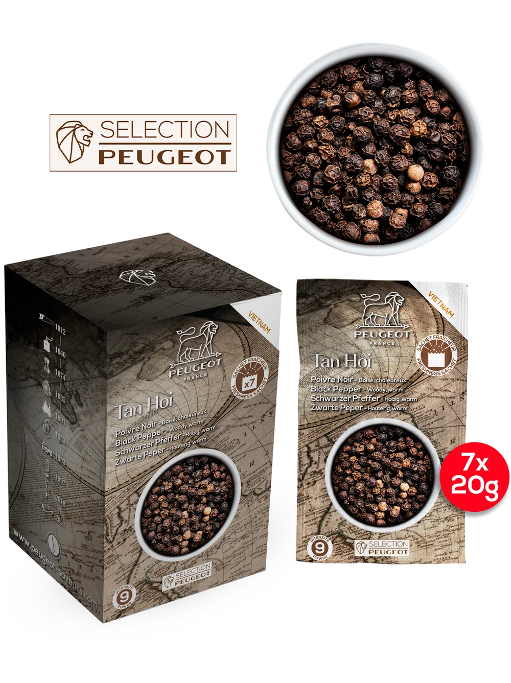 Černý pepř Tan Hoi, 7 x 20 g