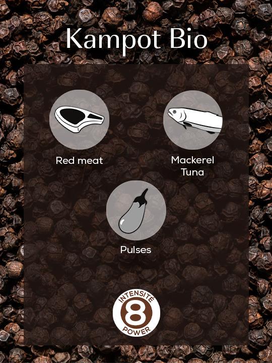 Černý pepř Kampot Bio, 3 x 20 g