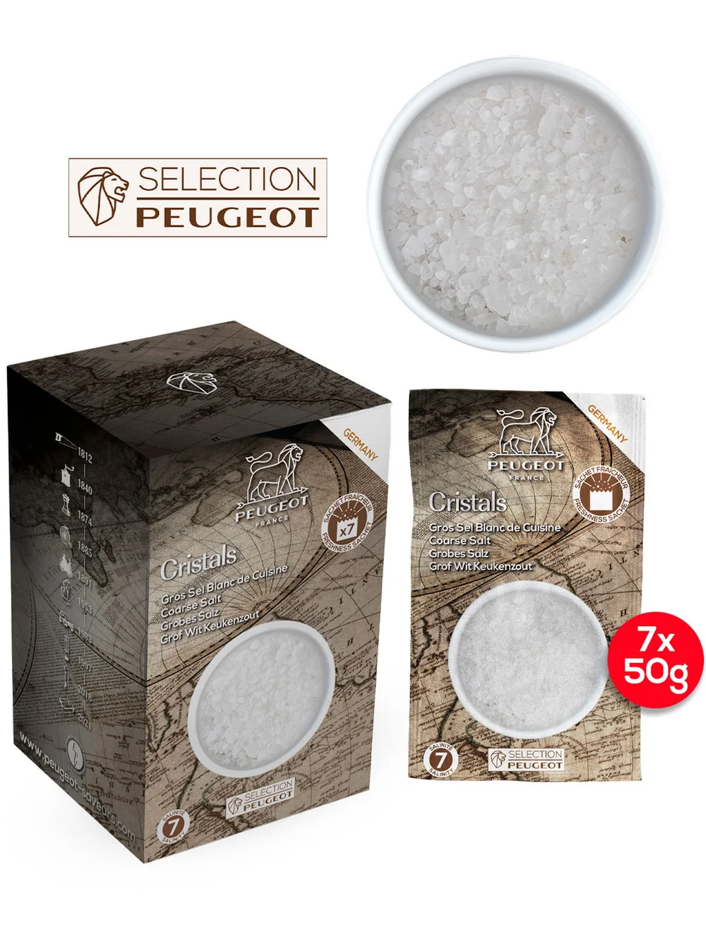 Hrubá sůl z Německa, 7 x 50 g 