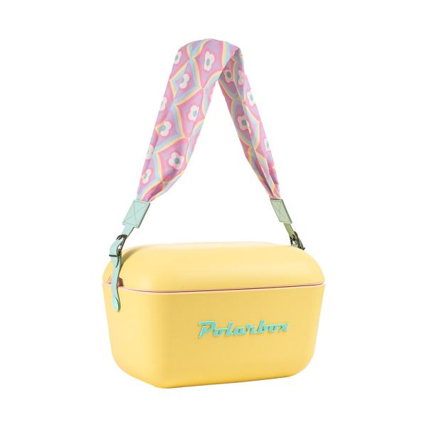 POLARBOX látkový popruh Retro, tyrkysová přezka